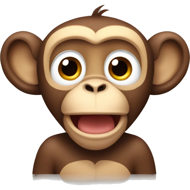 monkey with hands by his ears  emoji