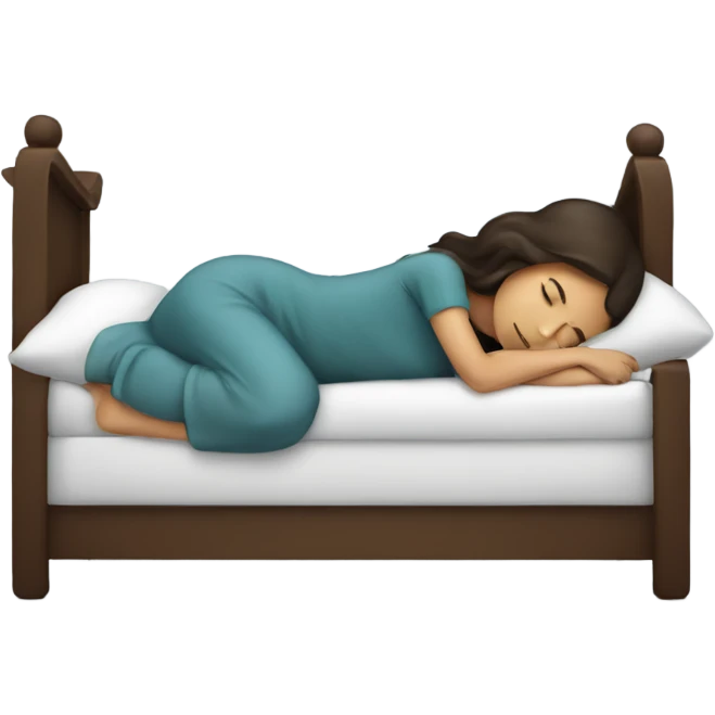 Brunette girl sleeping emoji
