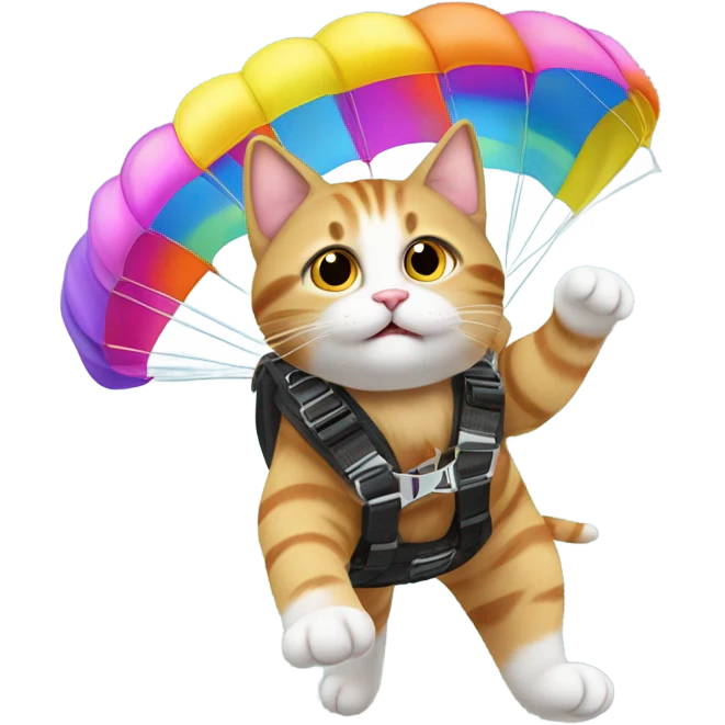 Cat parasailing  emoji