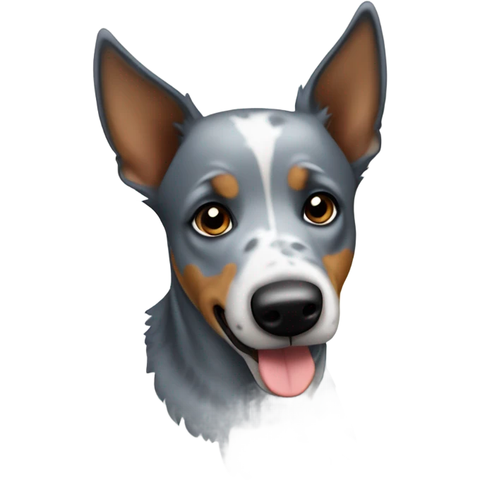 blue heeler dog with big ears emoji