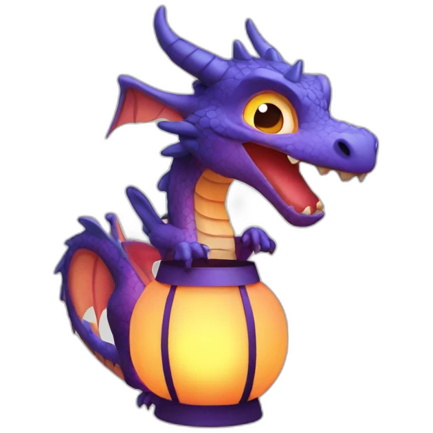 dragon cute lantern emoji