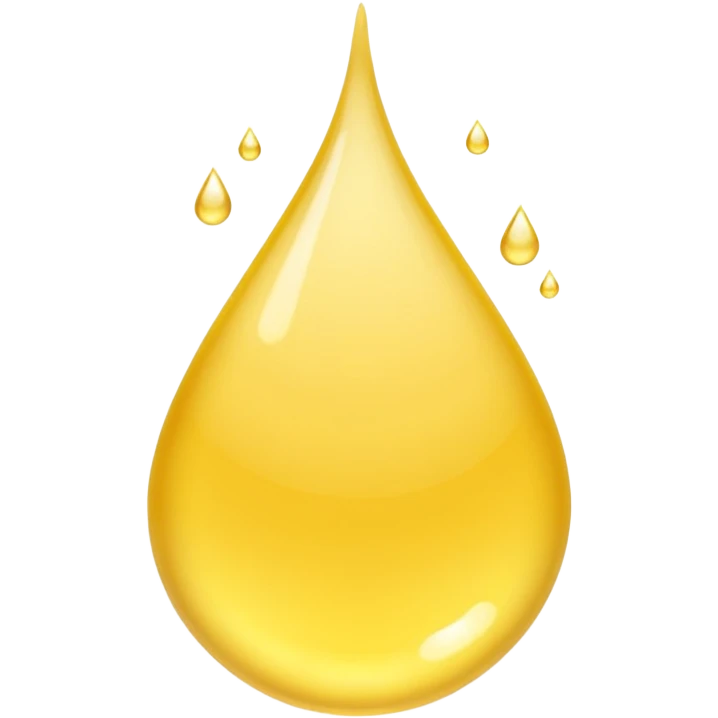 Yellow Drop of Water with no eyes, nose, mouth  emoji