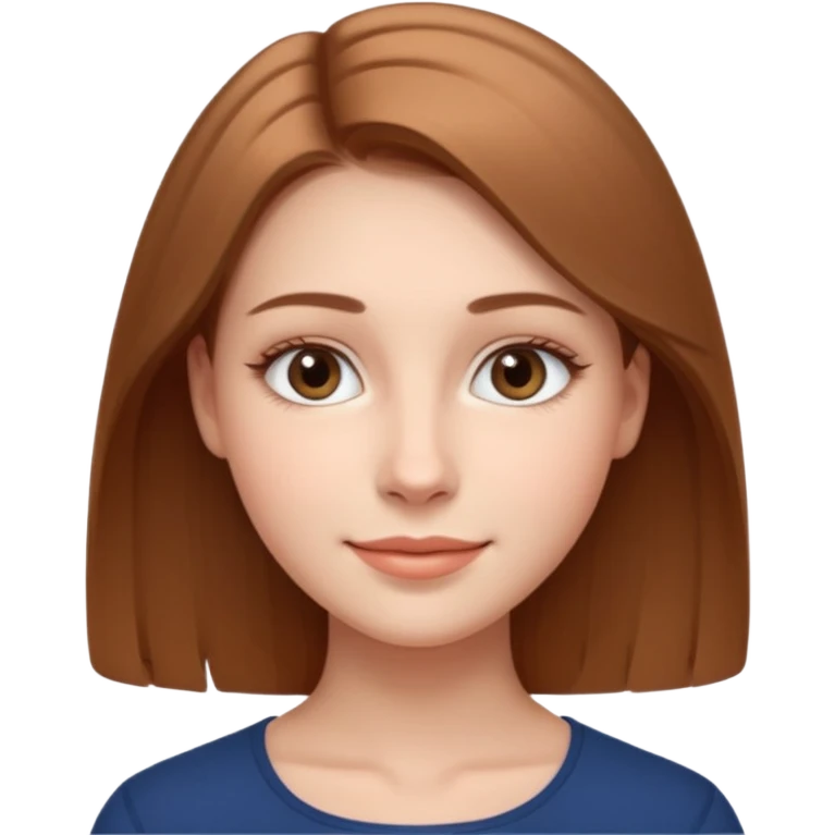 A realistic portrait of a young woman with soft facial features, clear skin, natural makeup, gentle eyes, symmetrical face, subtle smile, smooth lighting, high detail, photorealistic, 85mm len
 emoji