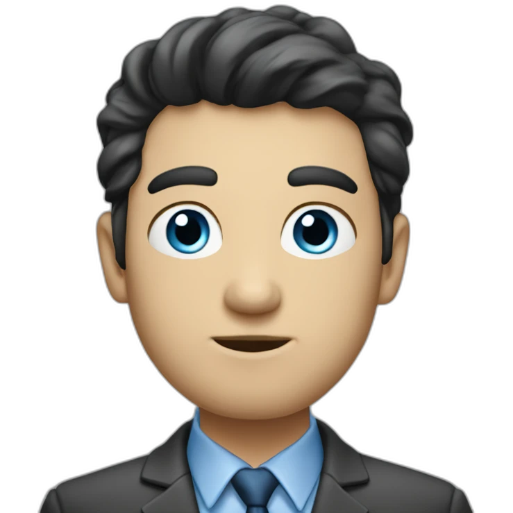 blue-eyes-man-with-hair-very-untidy-dressed-in-a-coat-with-tie-black-hair emoji