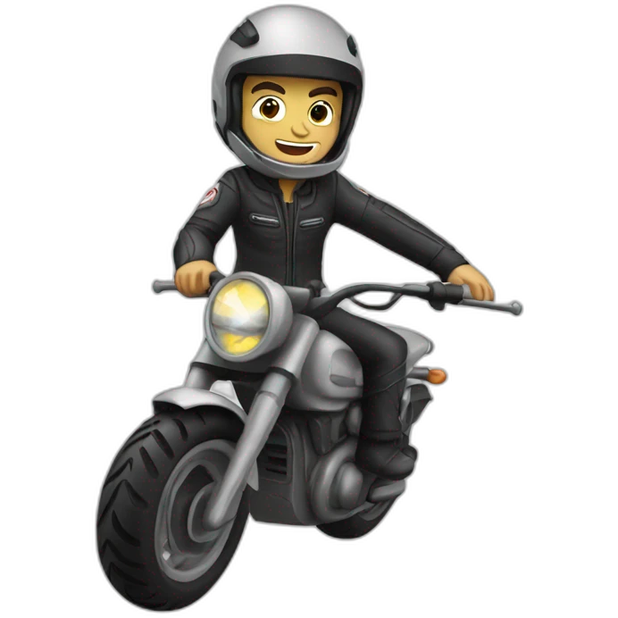 Moto rindo emoji