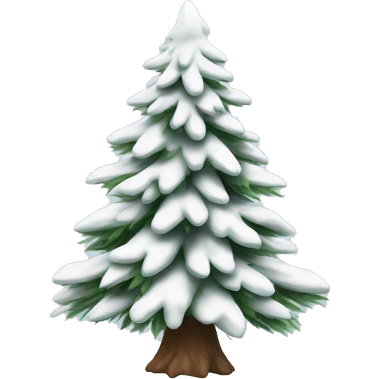  actual white fir christmas tree isolated.  emoji