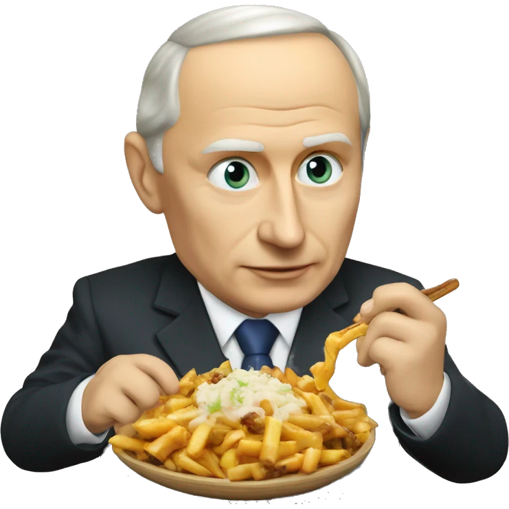 Vladimir Poutine qui mange  emoji