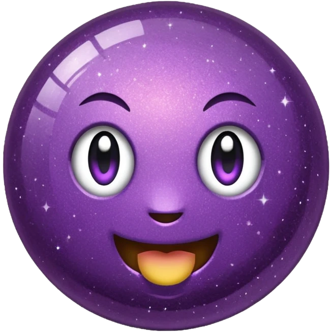bolinha glitter roxo emoji