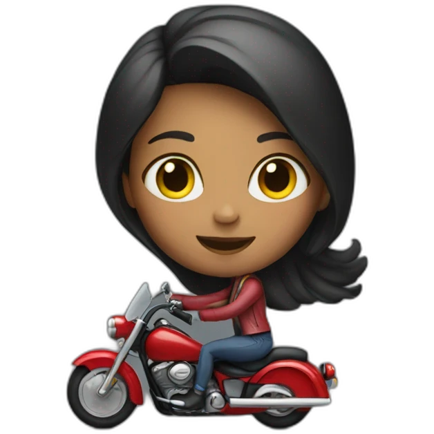 girl on motorcycle emoji