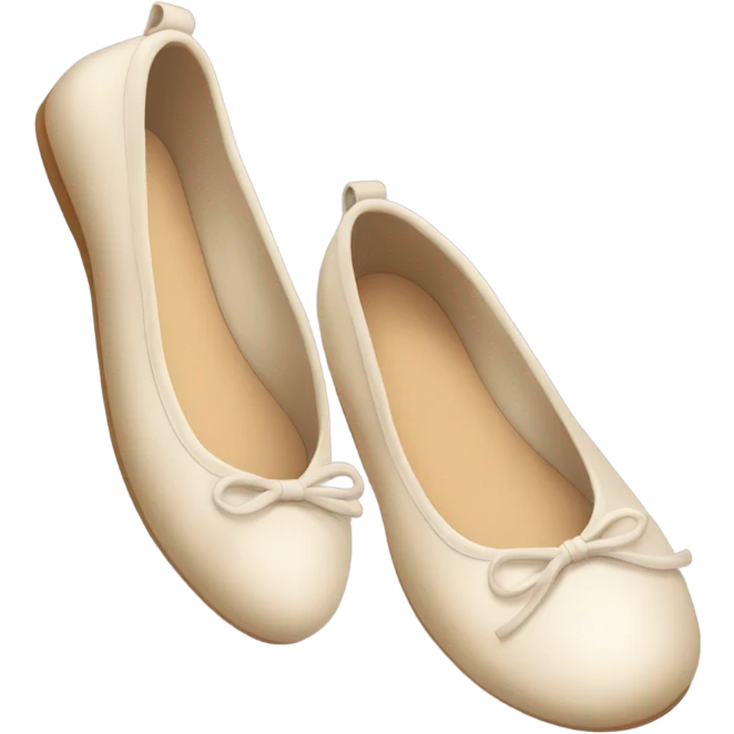 Beige Ballerina sho￼se emoji