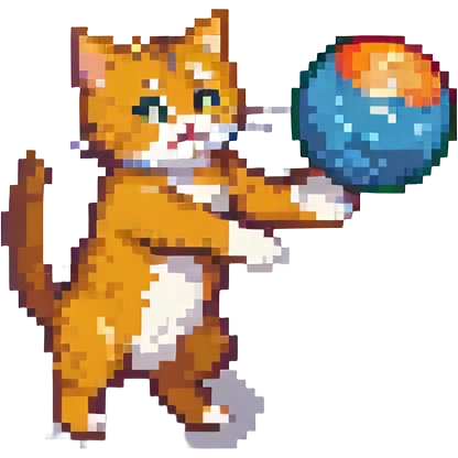 cat playing with a ball emoji