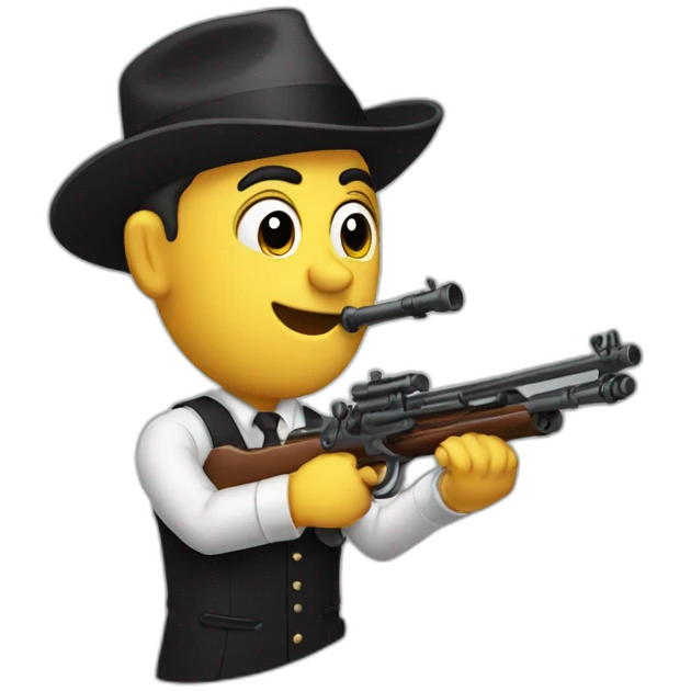 Music Man play gun emoji