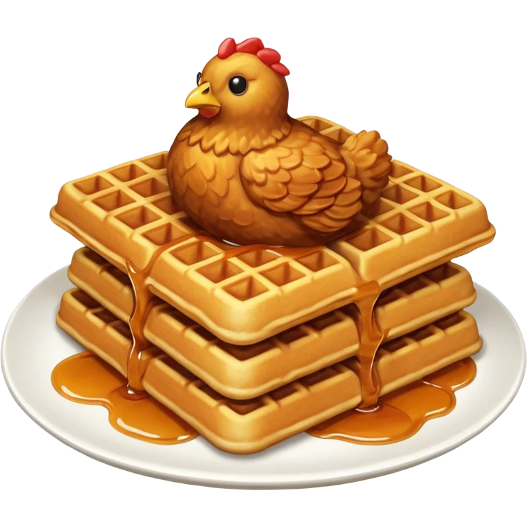 Chicken & waffles emoji
