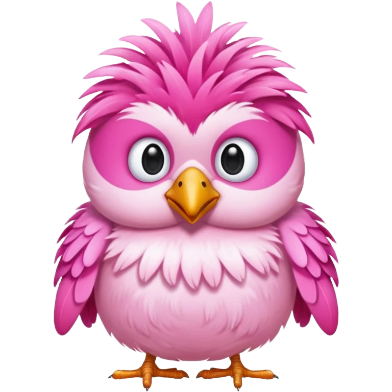 pink feathered bird emoji