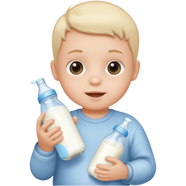 Baby and bottle milk emoji