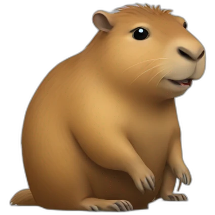 capybara with a macbook emoji