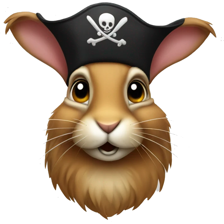 hare with pirate hat emoji