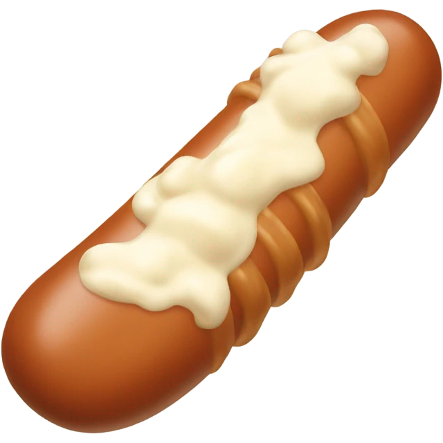 Sausage with cream dripping  emoji