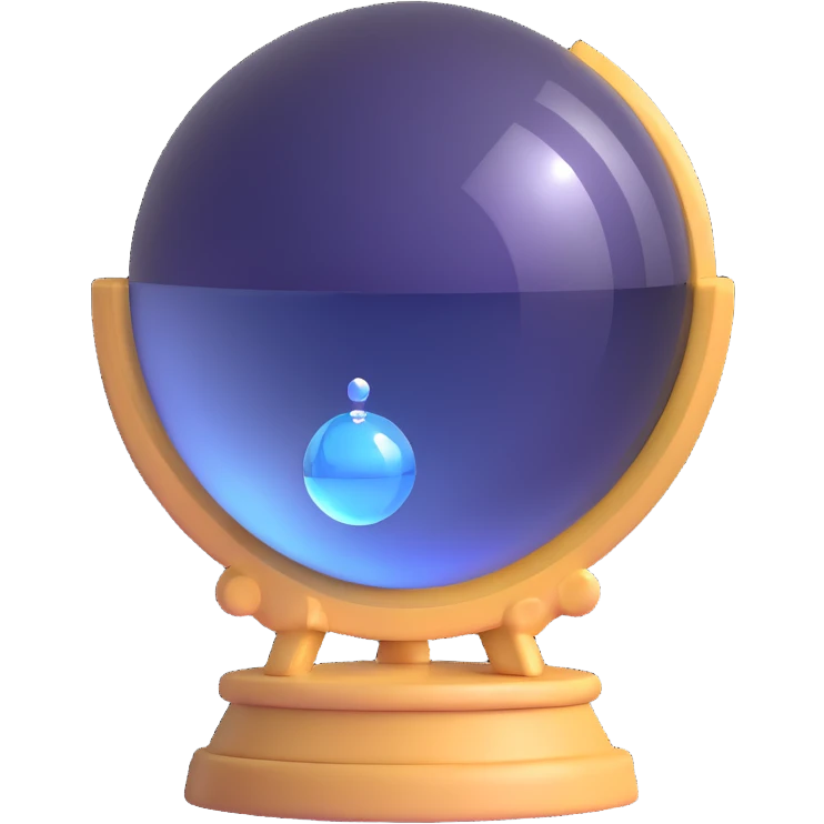 computer reading a crystal ball emoji