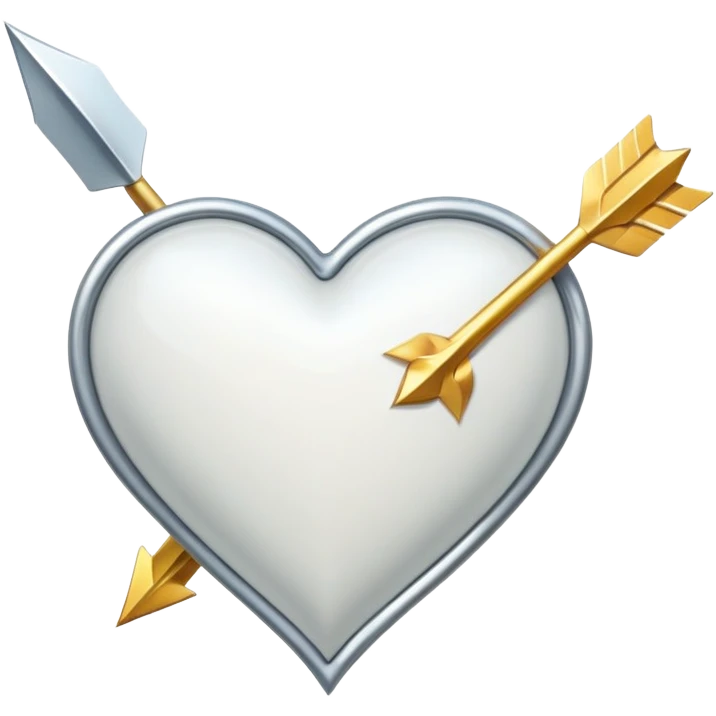 Heart pierced diagonally with an arrow, with cherubs overhead emoji