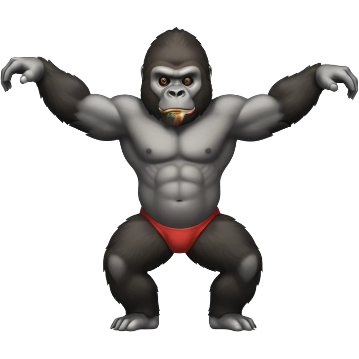 Gorilla doing cartwheel emoji