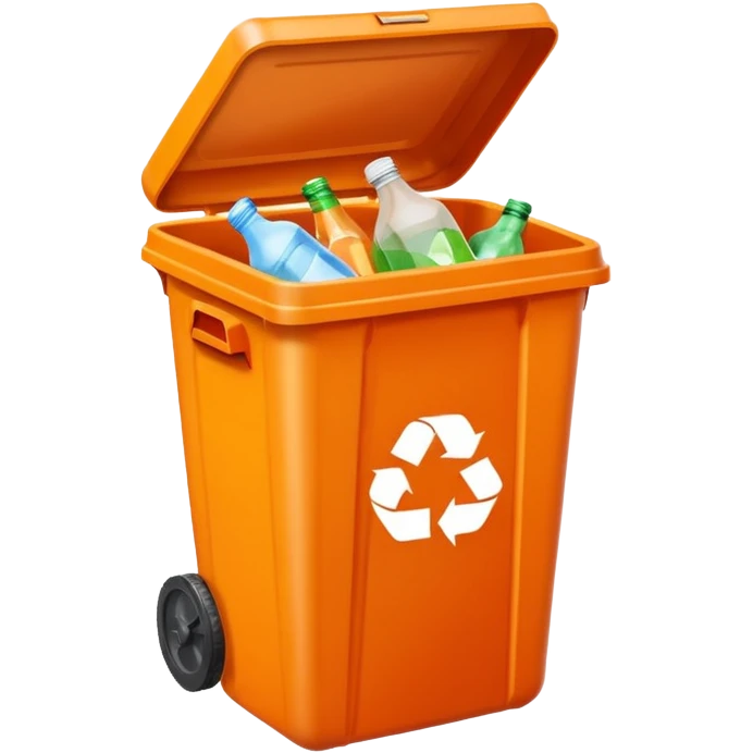 orange recycle bin emoji