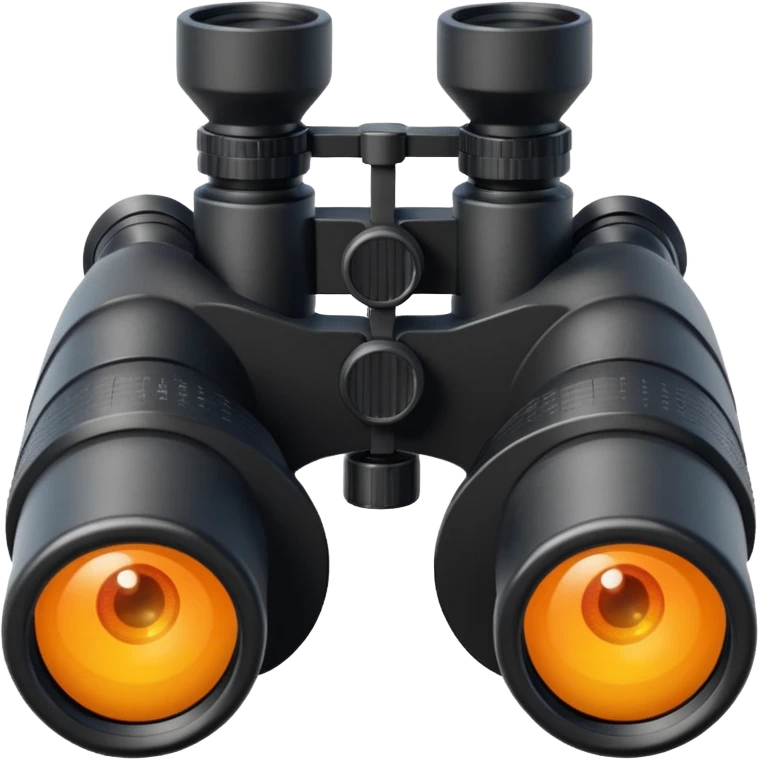 black binoculars with large lenses make lenses point out straight emoji