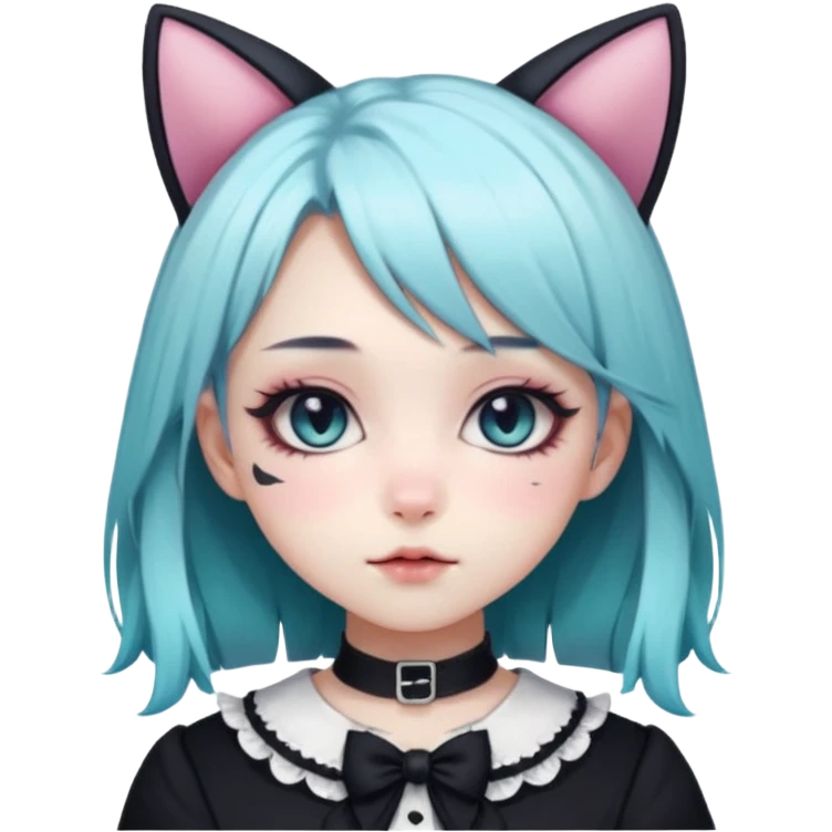 Gorgeous Edgy Kawaii Lolita Gradient Beautiful Anime Emo CatLady emoji