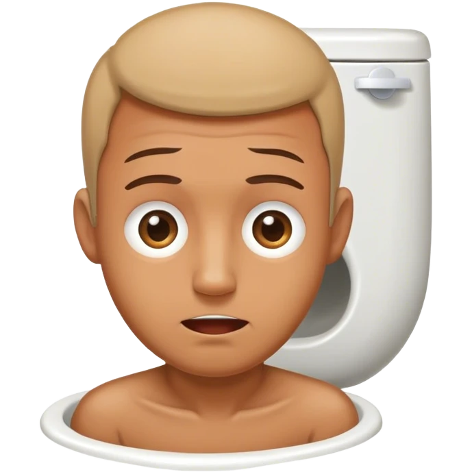 man with his head sticking out of a toilet emoji