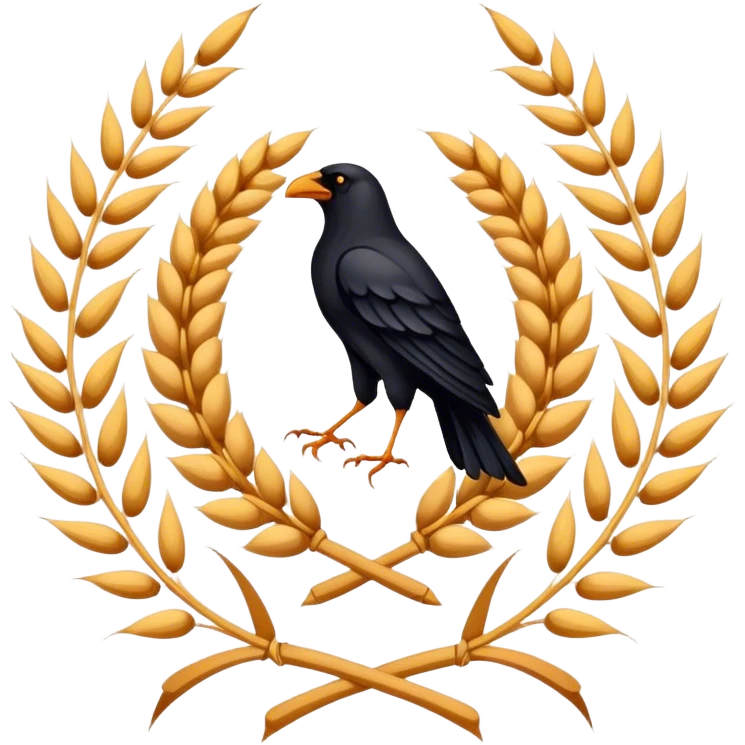 weat and crow runic blason emblem emoji