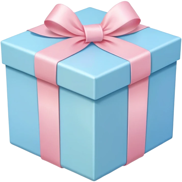 pastel colored gift box with ribbon, soft pastel colors emoji