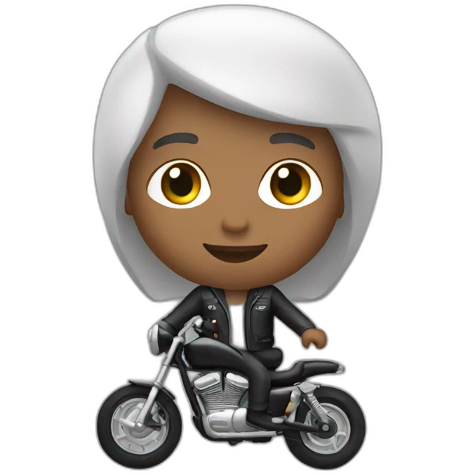 Biker White air emoji