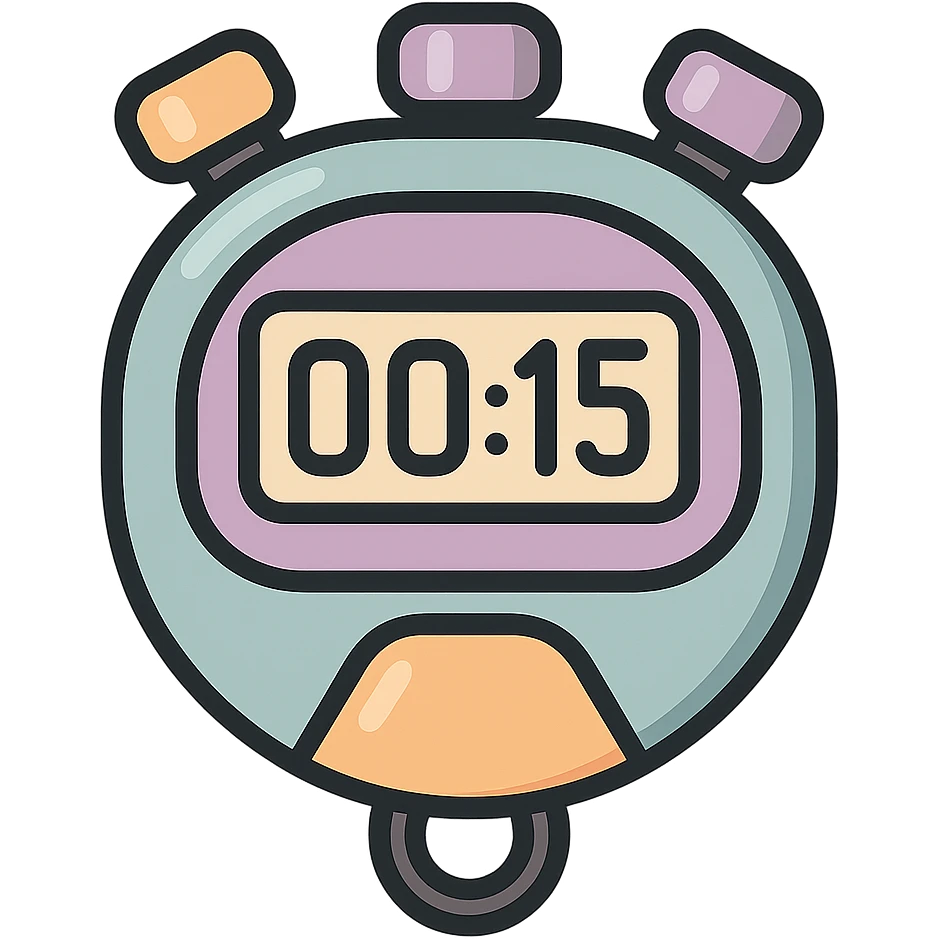 sports timer digital stopwatch icon-color-outlined style detailed shading thin clean outlines soft rounded features pastel palette #98B5BC #B5B3C1 #C9A3C9 #E4C0CA #F7DCD1 #F7C0AA Japanese pop art sticker look highly detailed vector clarity soft lighting subtle shadows transparent background emoji