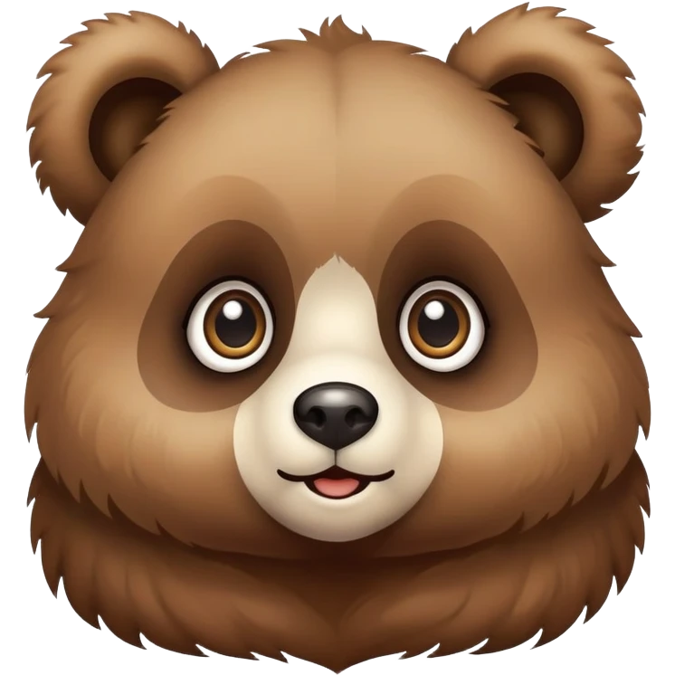 Cute bear cub with big eyes emoji