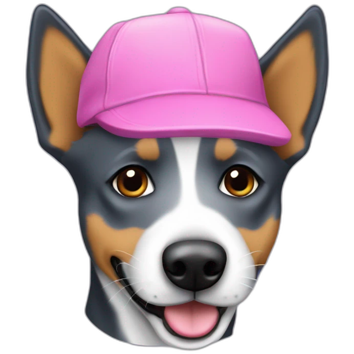 Blue heeler catle dog whith cap emoji