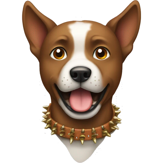 dog brown spiked collar emoji