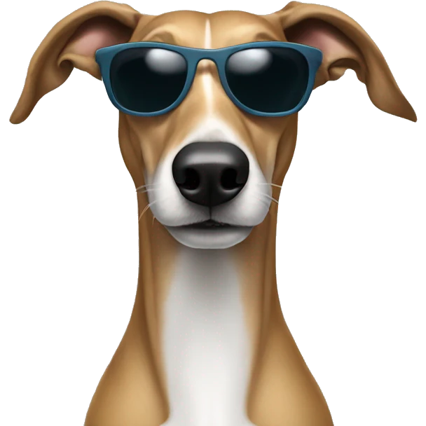 greyhound in sunglasses emoji