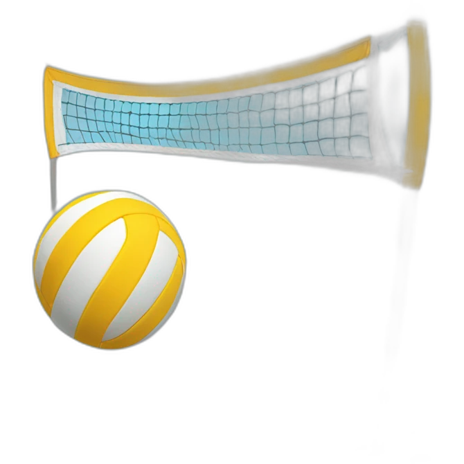 Volleyball net with ball emoji