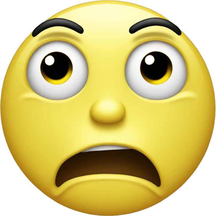 Yellow disgusted face emoji