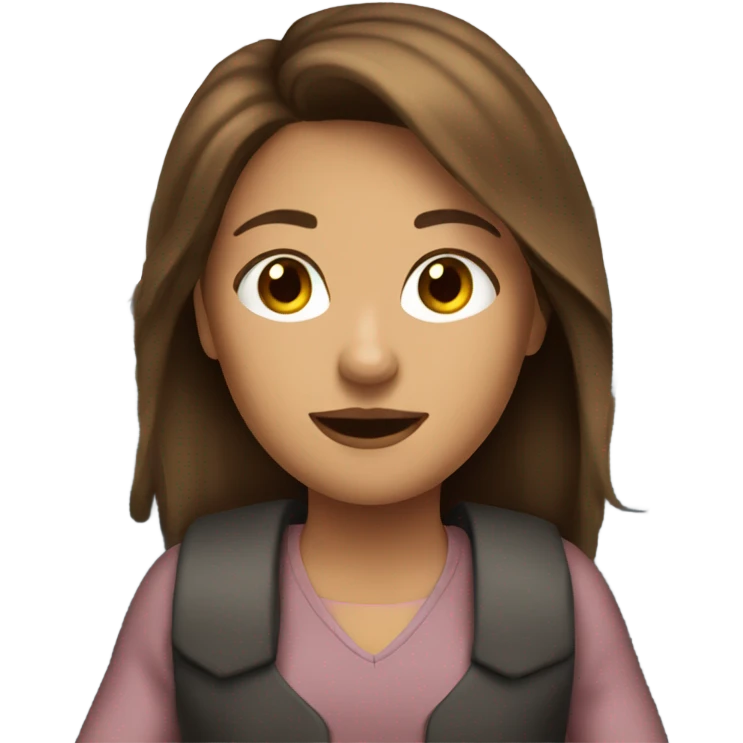 Brown haired Girl riding in first class train  emoji