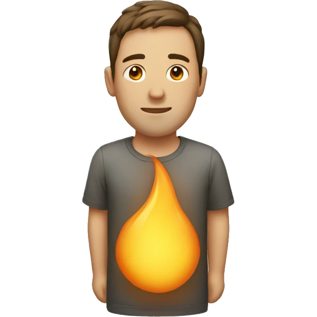 a man with high temperature emoji