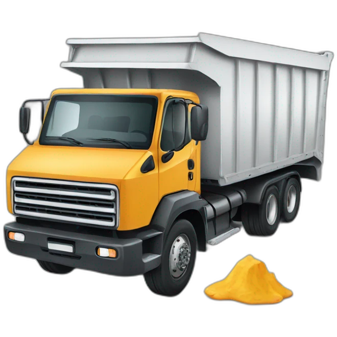 european dump-semi truck emoji