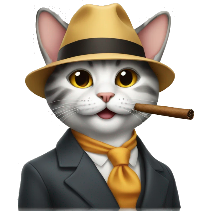 cat with a cigar emoji
