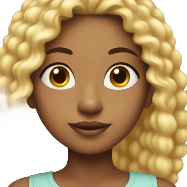 Pretty mix race girl emoji