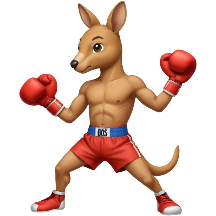 Kangaroo boxer emoji