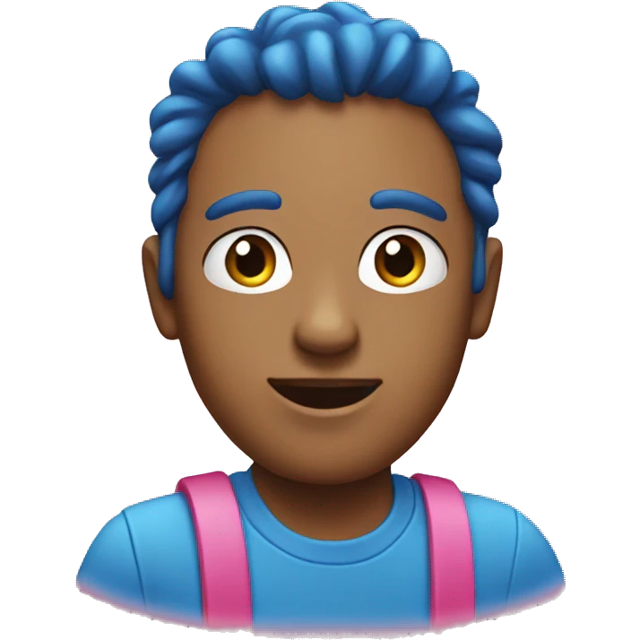 blue and pink emoji emoji
