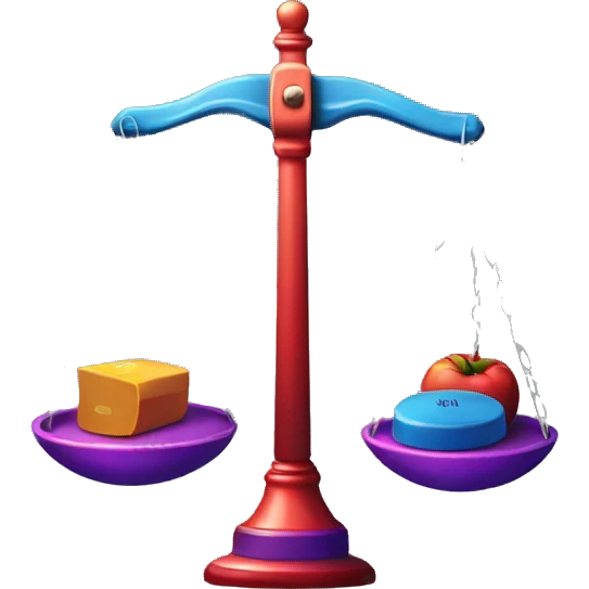 Weight Scale with high contrast colours  emoji