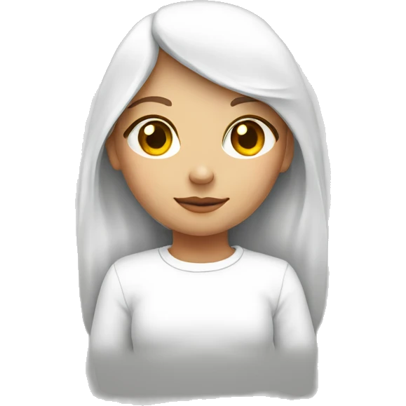 A white long sleeve on the girl  emoji
