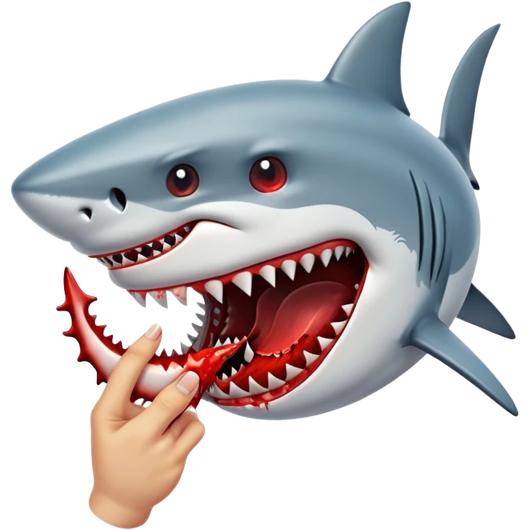 Shark eating a finger  emoji