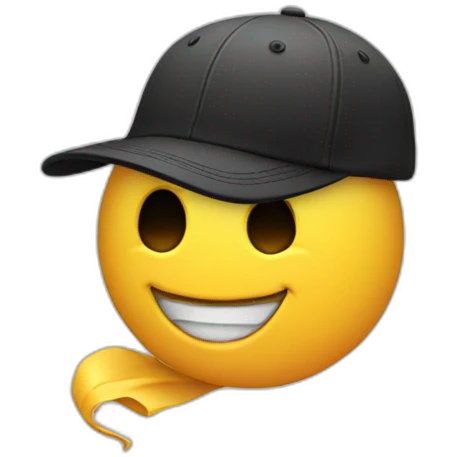 a tattoo with a cap on the back emoji